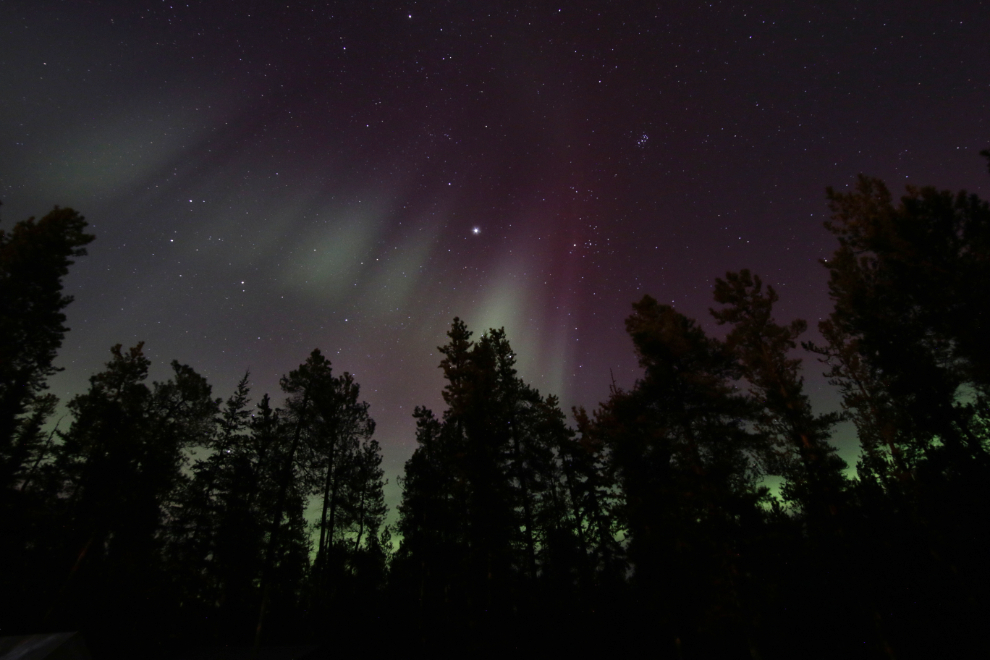 The aurora borealis at Whitehorse, Yukon.