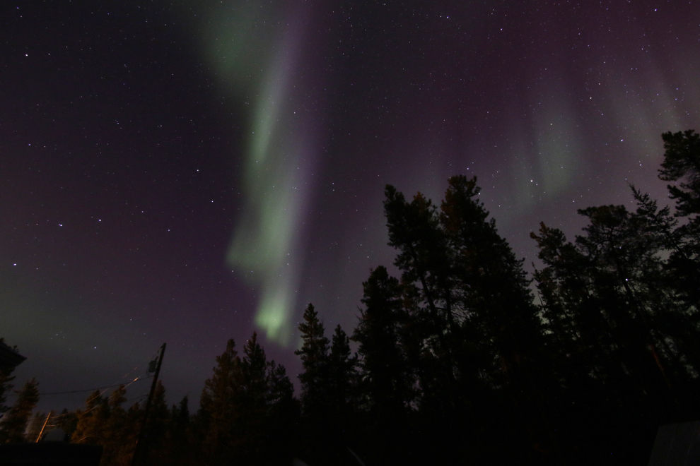 The aurora borealis at Whitehorse, Yukon.