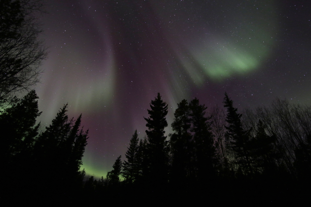 The aurora borealis at Whitehorse, Yukon.