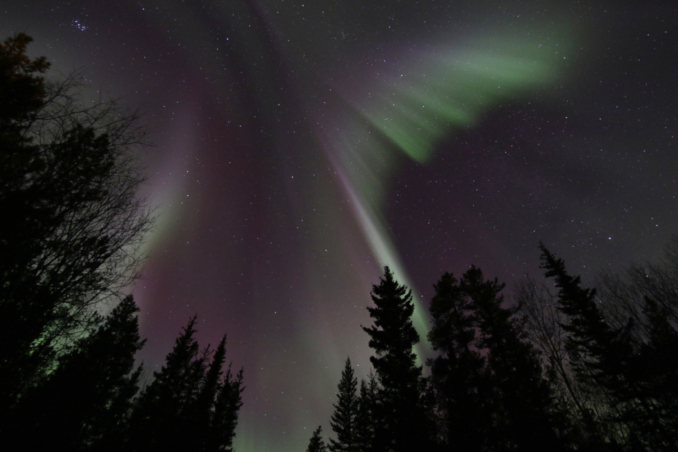 The aurora borealis at Whitehorse, Yukon.