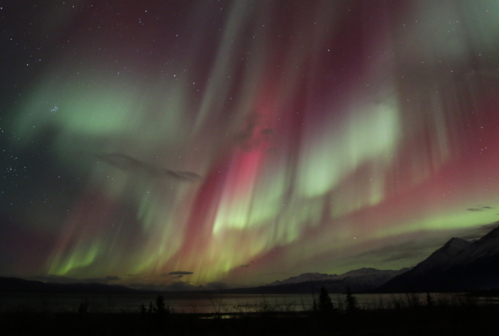 The Northern Lights at Kluane Lake, Yukon.