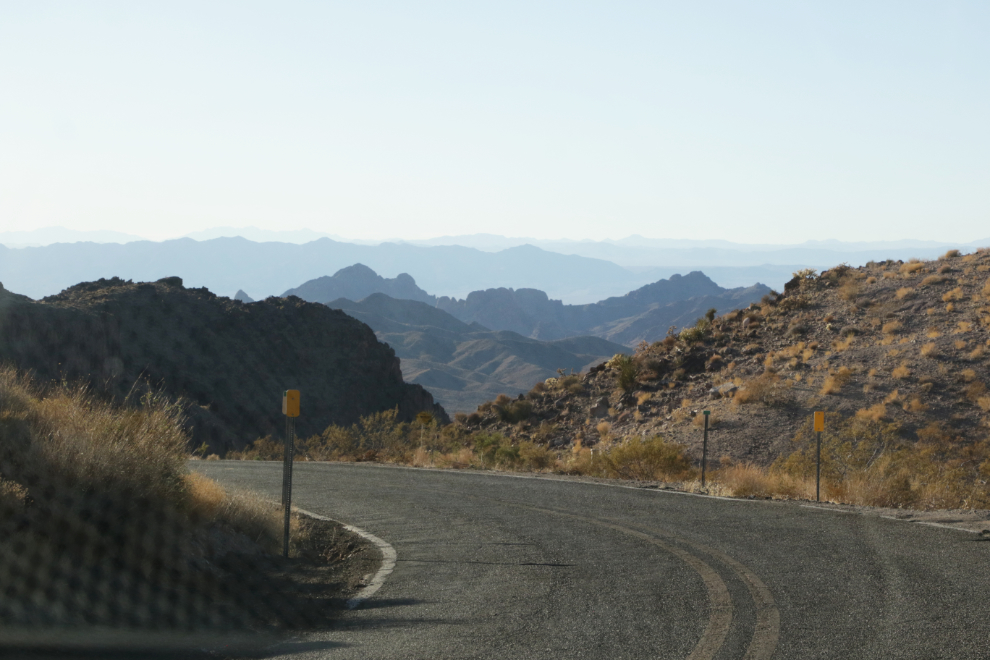 Old Route 66 to Oatman, Arizona.