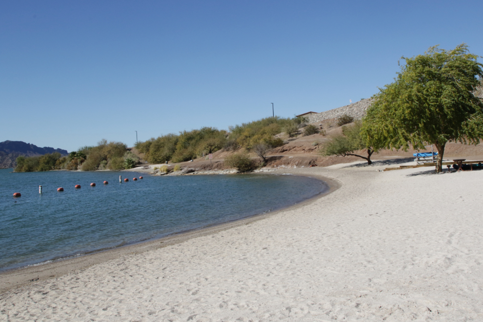 The beach at Cattail Cove State Park, Arizona.