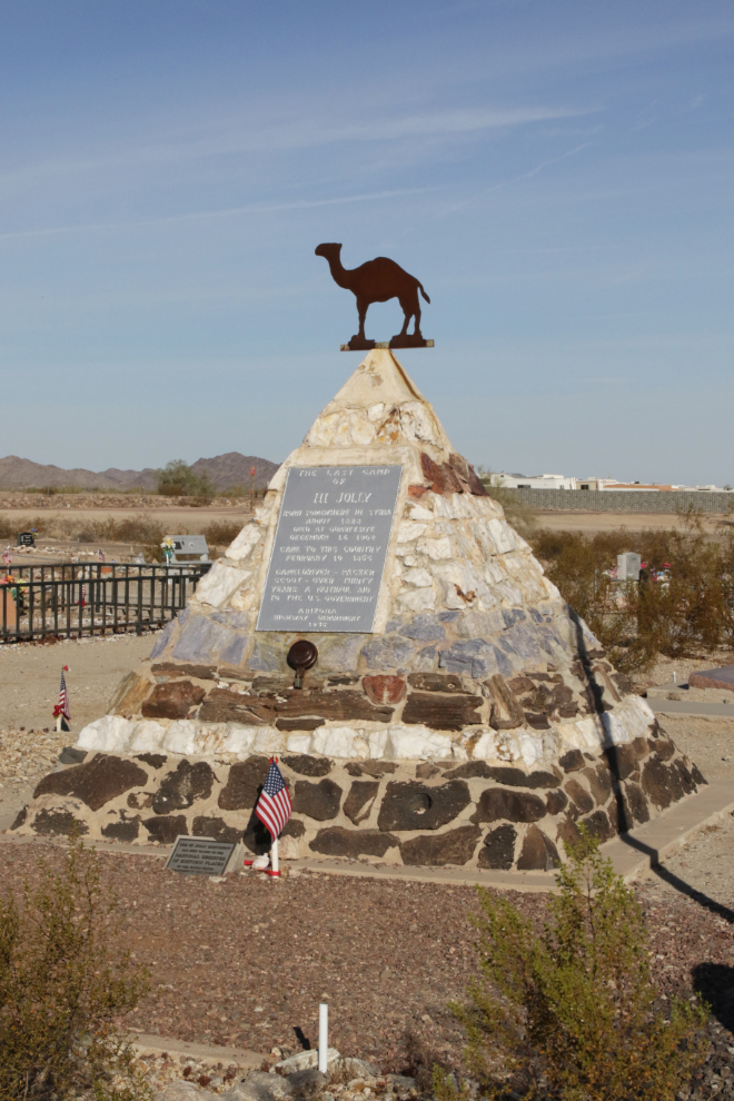 The Hi Jolly monument at Quartzsite, Arizona. 