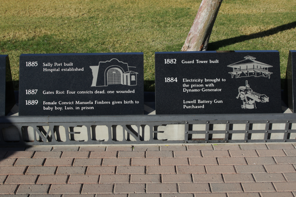 Timeline at Yuma Territorial Prison State Historic Park.