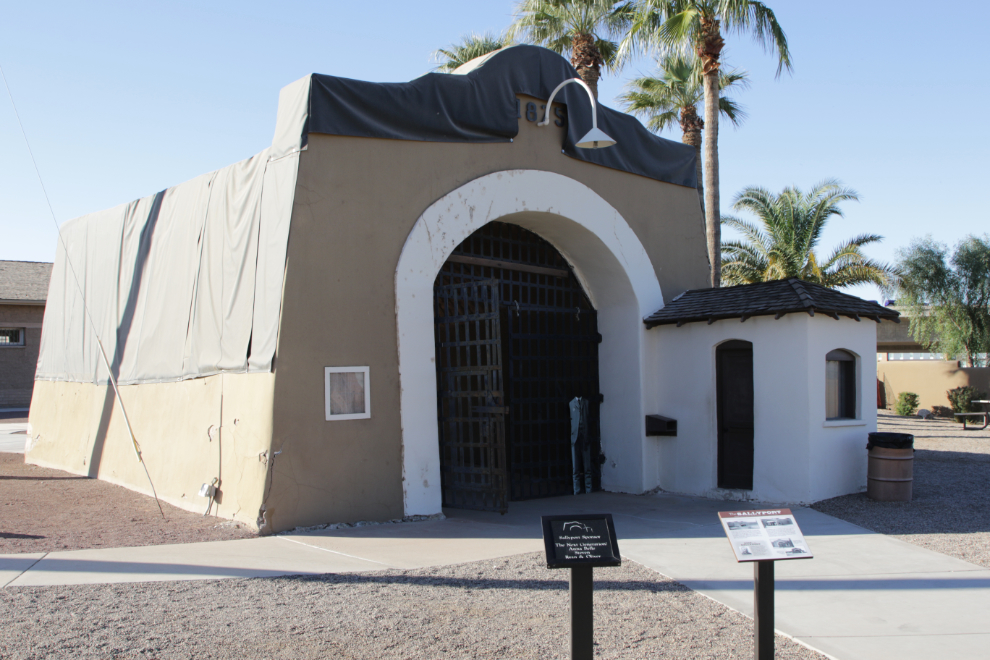 The 1875 Sally port at Yuma Territorial Prison State Historic Park.