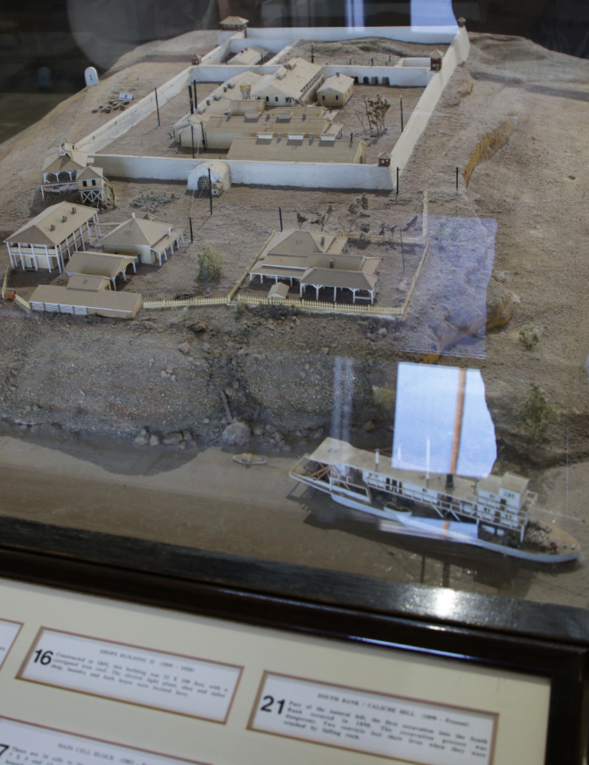 Model of the entire prison at Yuma Territorial Prison State Historic Park.