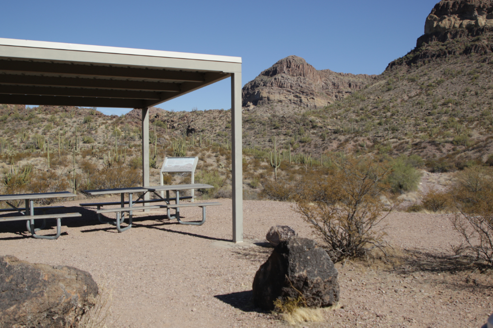 Picnic shelter on the Ajo Mountain Drive loop, Organ Pipe Cactus National Monument, Arizona.