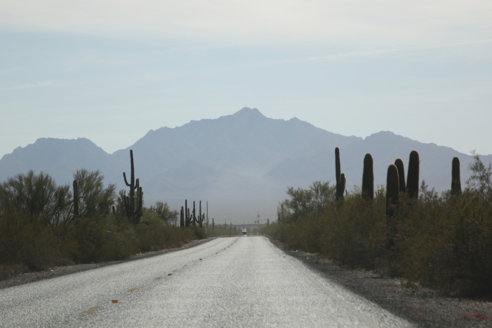 Nearing the Mexican border on Arizona Highway 85.