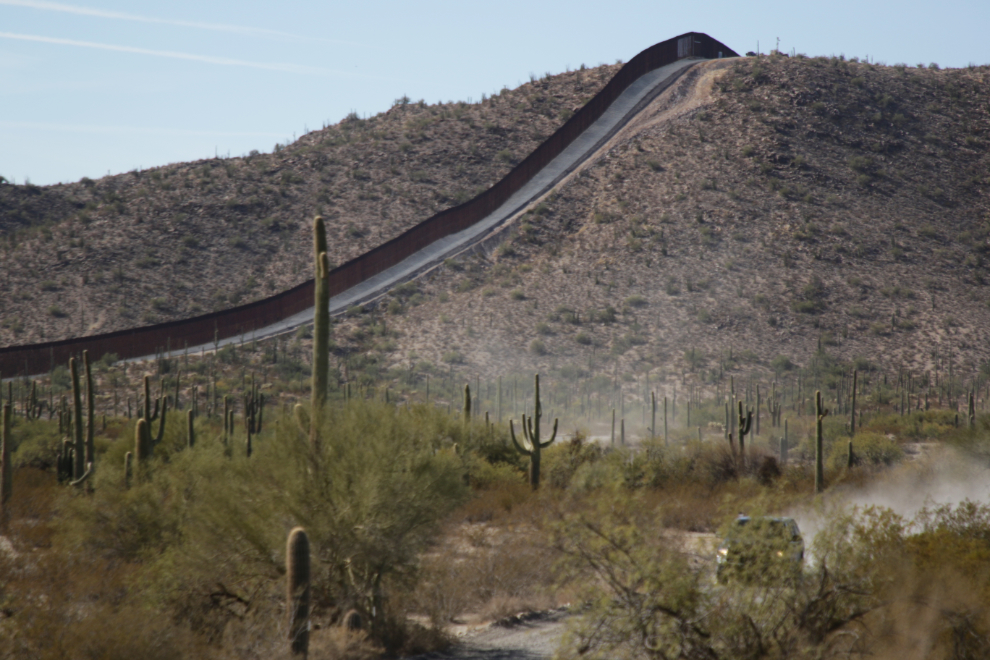 The Wall on the Mexican border west of Arizona Highway 85.