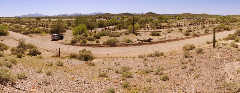 The Mexican border west of Arizona Highway 85 in 2017.