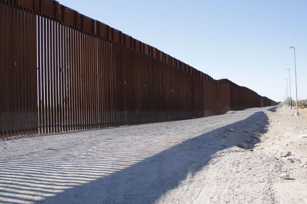 The Wall along the Mexican border west of Arizona Highway 85.