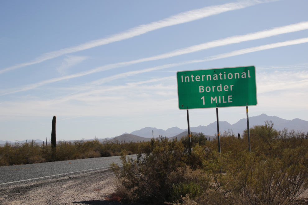 Arizona Highway 85 1 mile from the Mexican border.