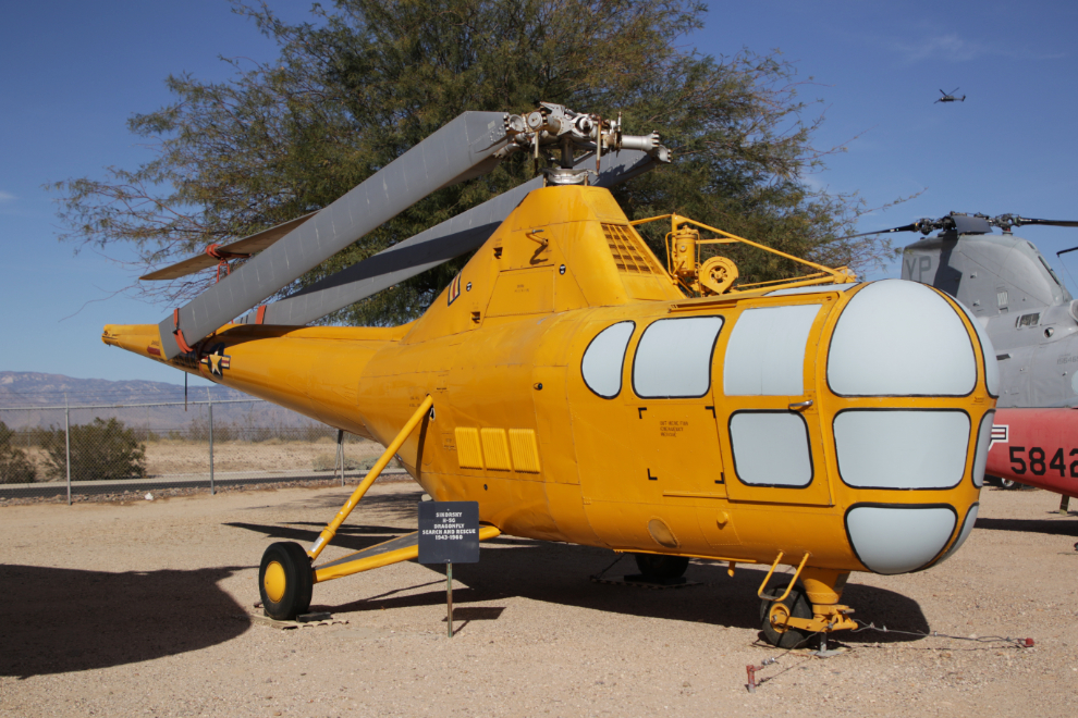 The Sikorsky H-5G Dragonfly was used primarily for search and rescue missions, from 1943 until 1960.