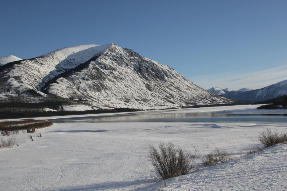 Nares Lake at Carcross in January.  