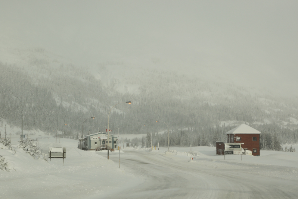 Canada Customs at Fraser on the South Klondike Highway in January. 