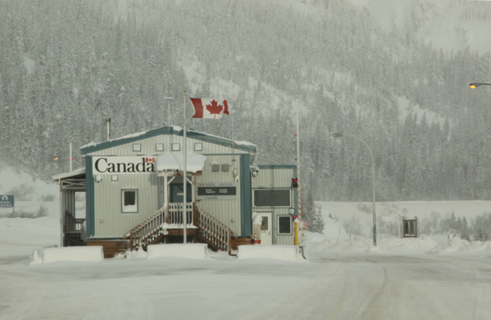 Canada Customs at Fraser on the South Klondike Highway in January. 