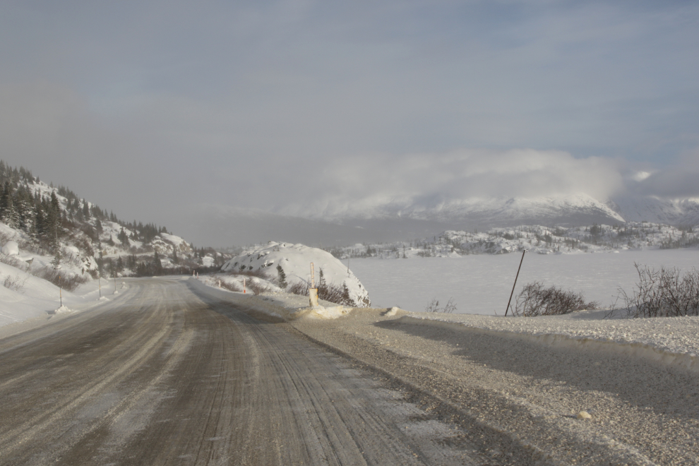 Driving the South Klondike Highway in January. 