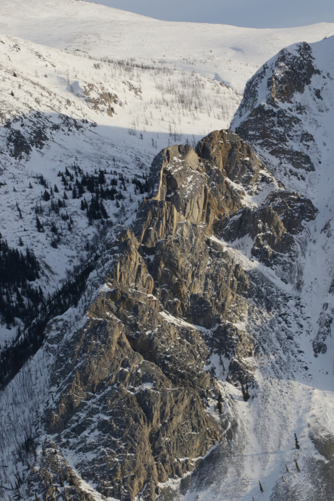 Detail of Lime Mountain, Yukon. 