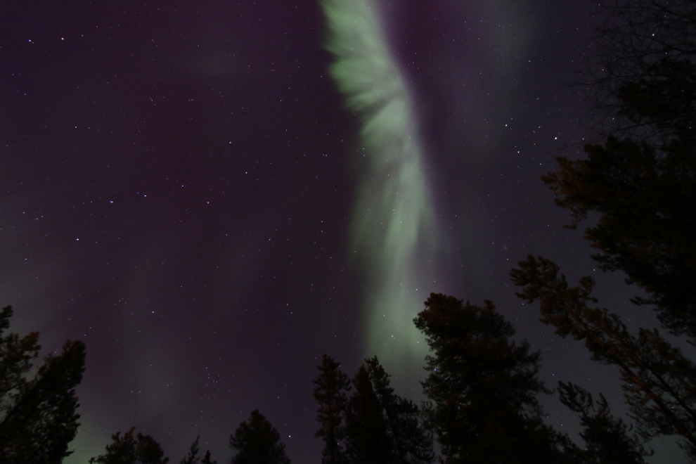 The aurora borealis at Whitehorse, Yukon.