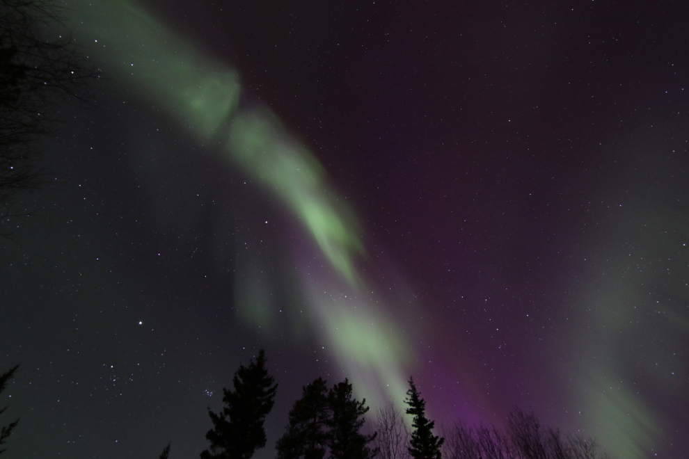 The aurora borealis at Whitehorse, Yukon.