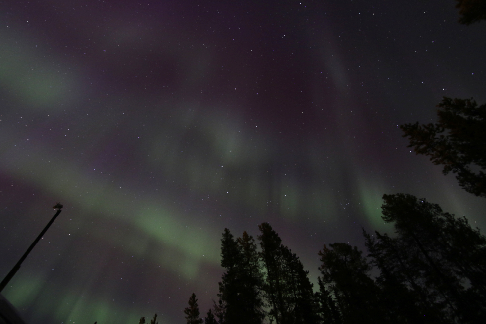 The aurora borealis at Whitehorse, Yukon.