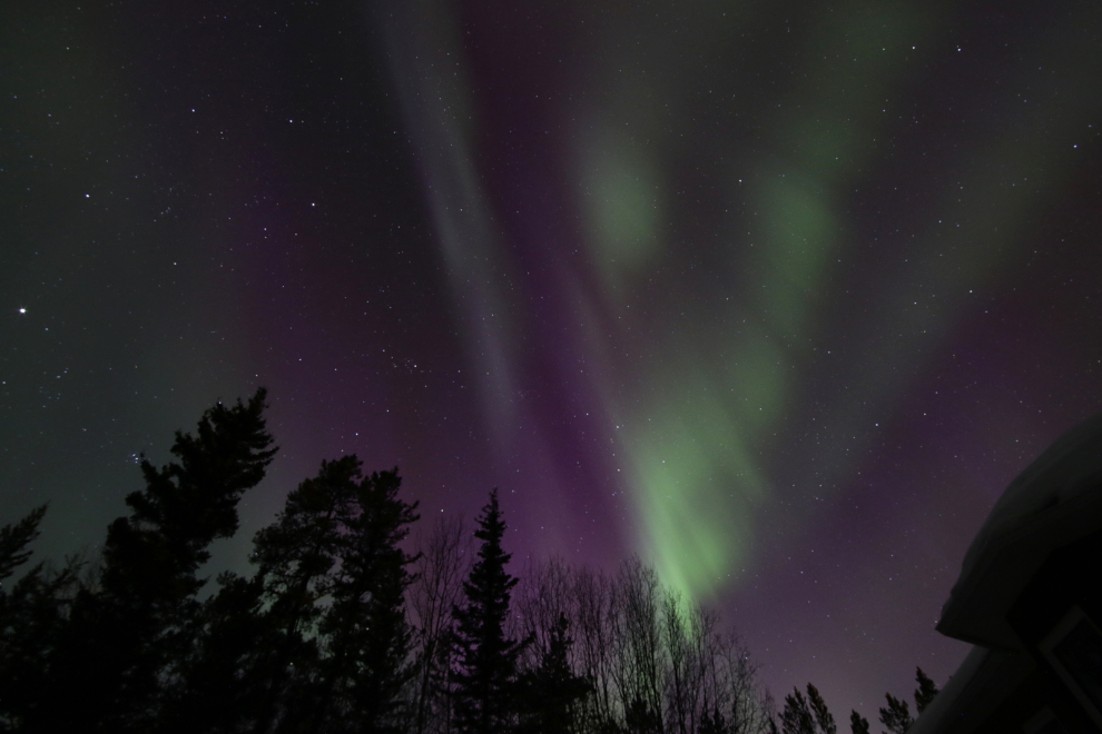 The aurora borealis at Whitehorse, Yukon.