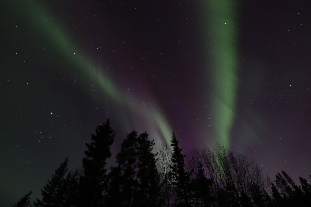 The aurora borealis at Whitehorse, Yukon.