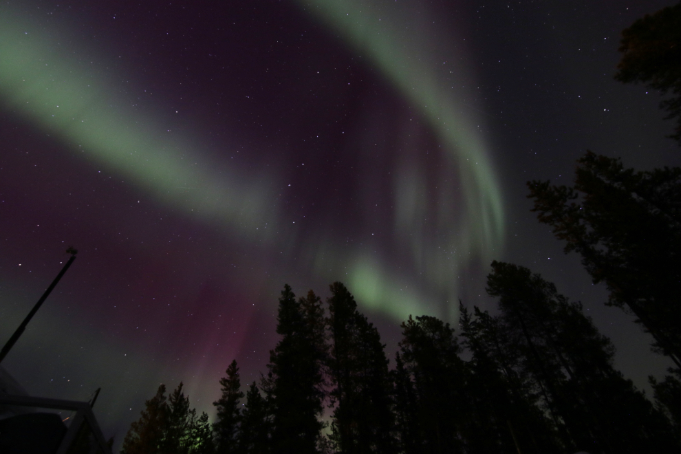 The aurora borealis at Whitehorse, Yukon.