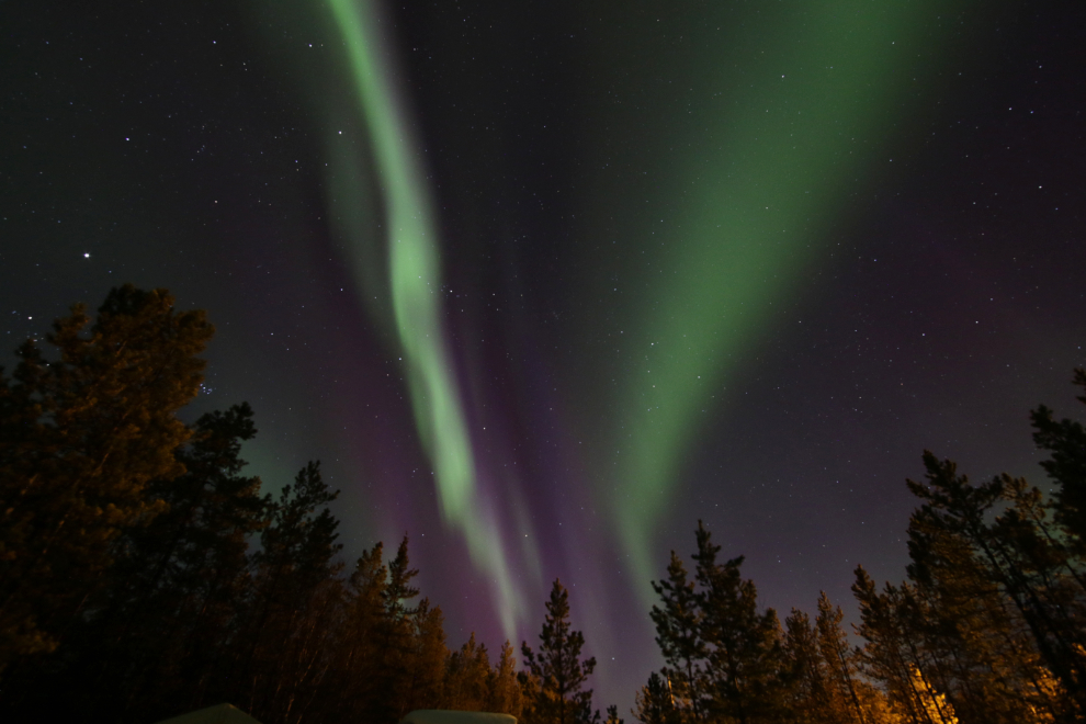 The Northern Lights at Whitehorse, Yukon.