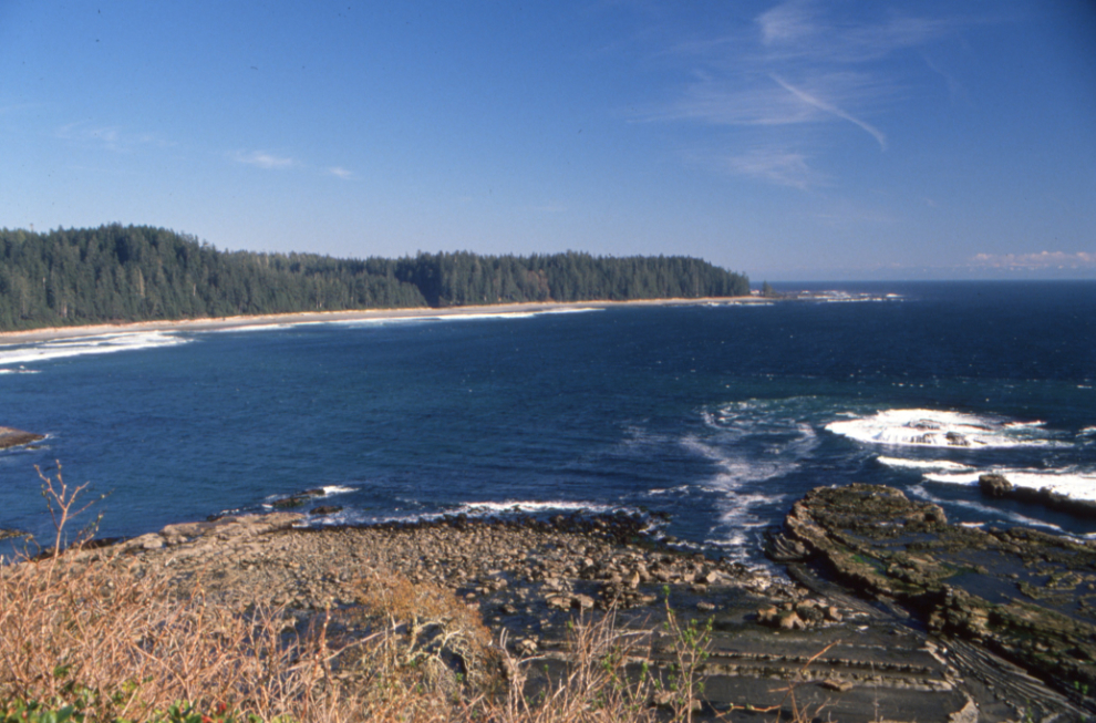 The view from the Carmanah Point Lighthouse, 1990.