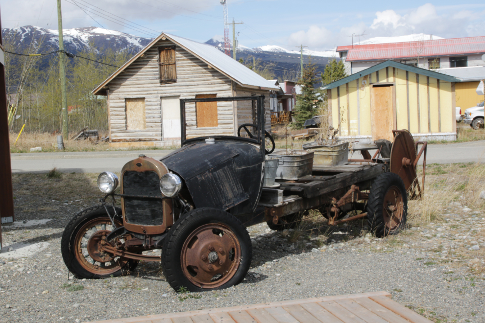 A century-old Ford that was made into a portable sawmill at Carcross, Yukon.