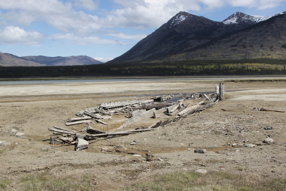 The wreckage of the sternwheeler Gleaner at Carcross, Yukon.