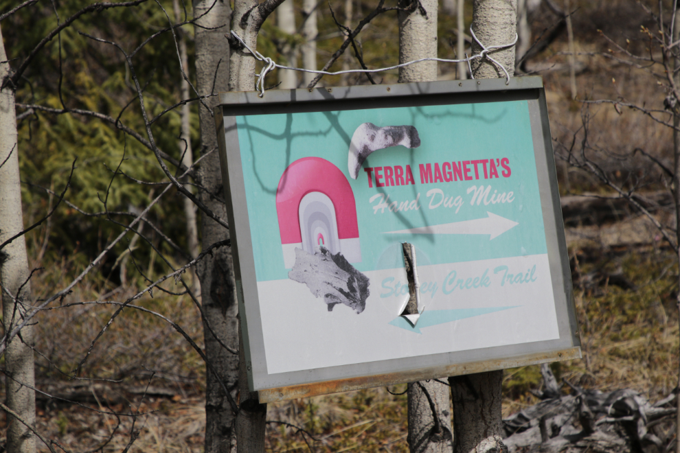 Terra Magnetta's "Hand Dug Mine" on the Stony Creek Trail, Yukon.