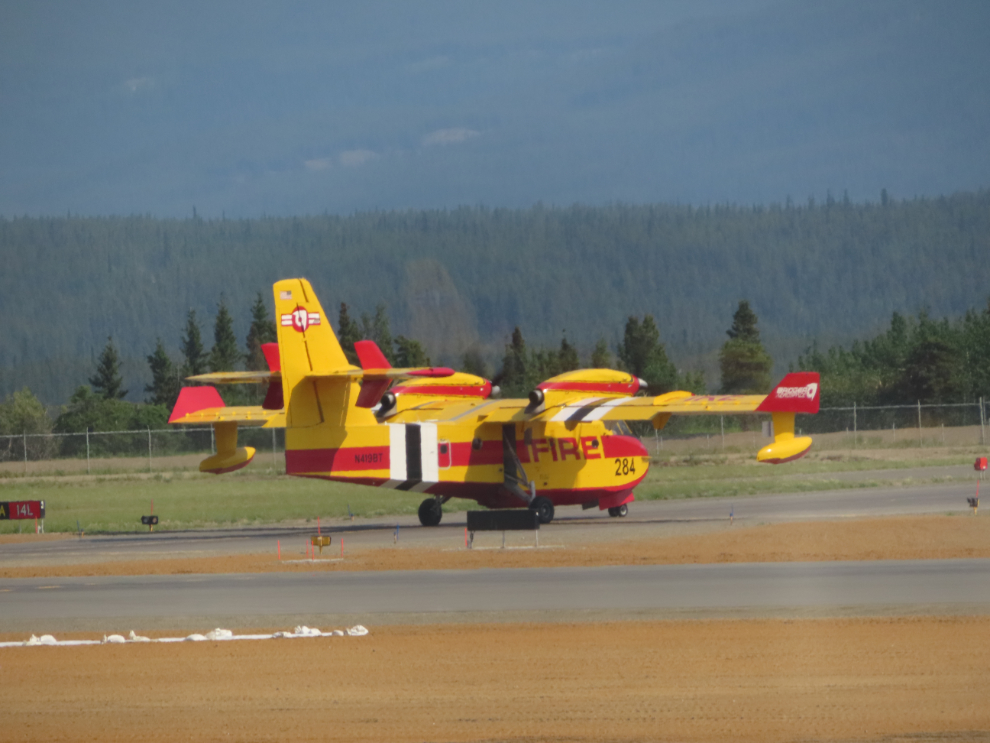 N419BT, a Canadair CL-215T operated by Bridger Aerospace from Montana, seen at Erik Nielsen Whitehorse International Airport.
