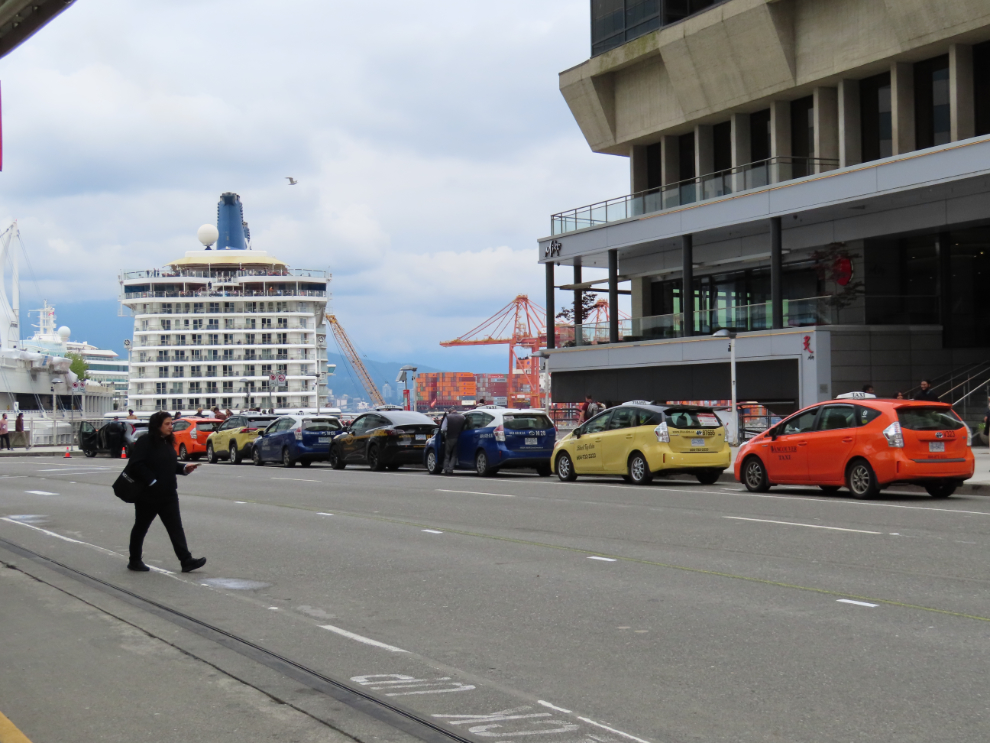 The Celebrity Solstice docked at Canada Place in Vancouver.