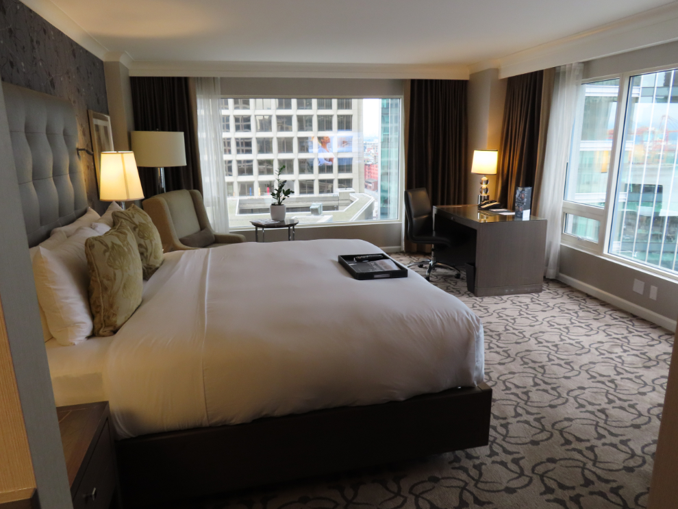 Room 916 at the Fairmont Waterfront Hotel in Vancouver.