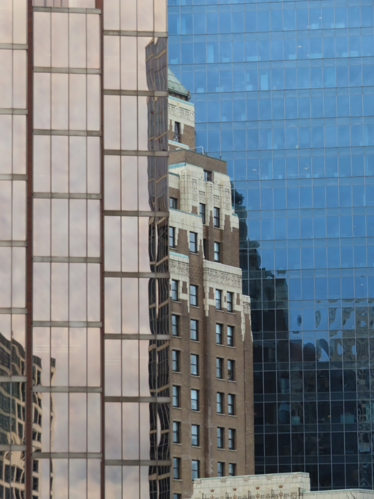 A view from the patio of the Fairmont Gold lounge on the 9th floor of the Fairmont Waterfront Hotel in Vancouver.