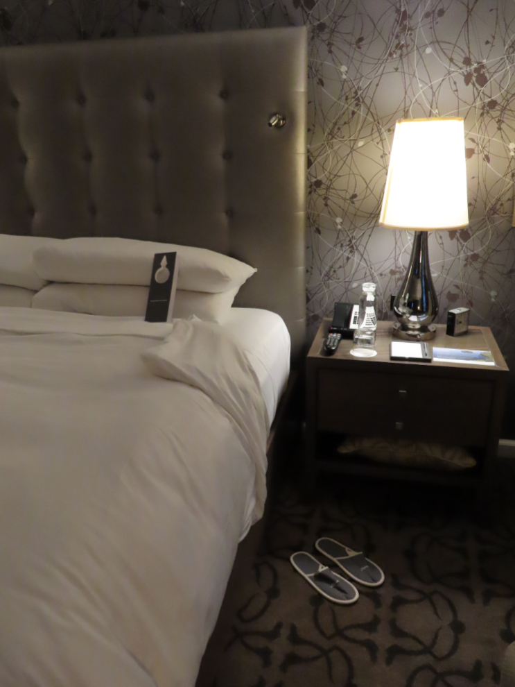 Room 916 at the Fairmont Waterfront Hotel in Vancouver.