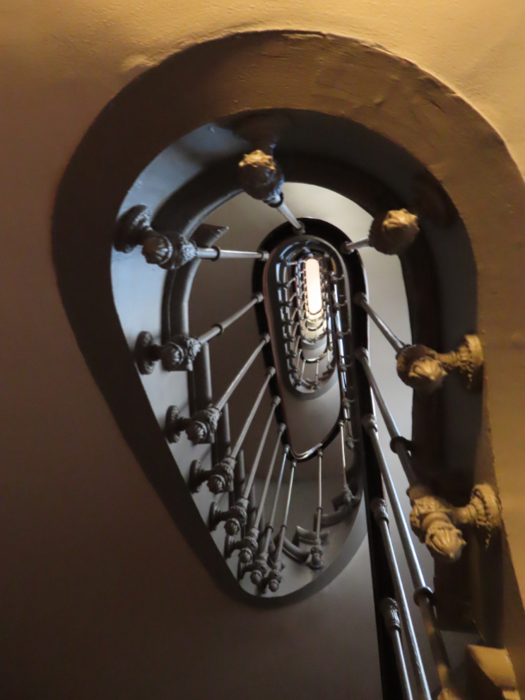 The stairs in the Hotel de Seine in Paris.