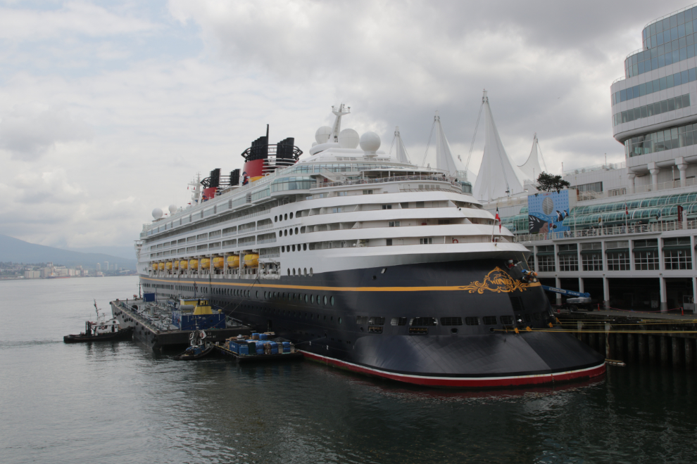 The Disney Wonder docked at Canada Place in Vancouver.