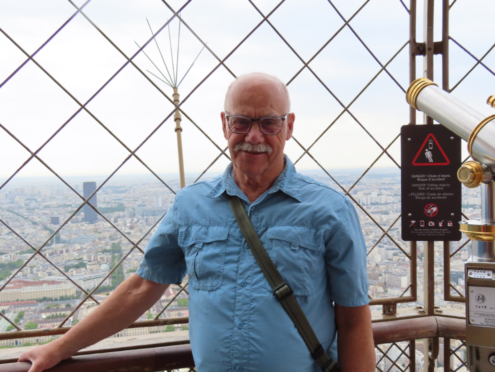 Murray Lundberg at the summit of the Eiffel Tower! Yes, been there, done that :)