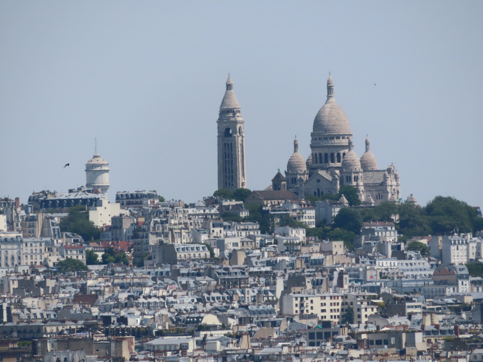 Exploring Paris: Sacre-Coeur, seen from the Arc de Triomphe.