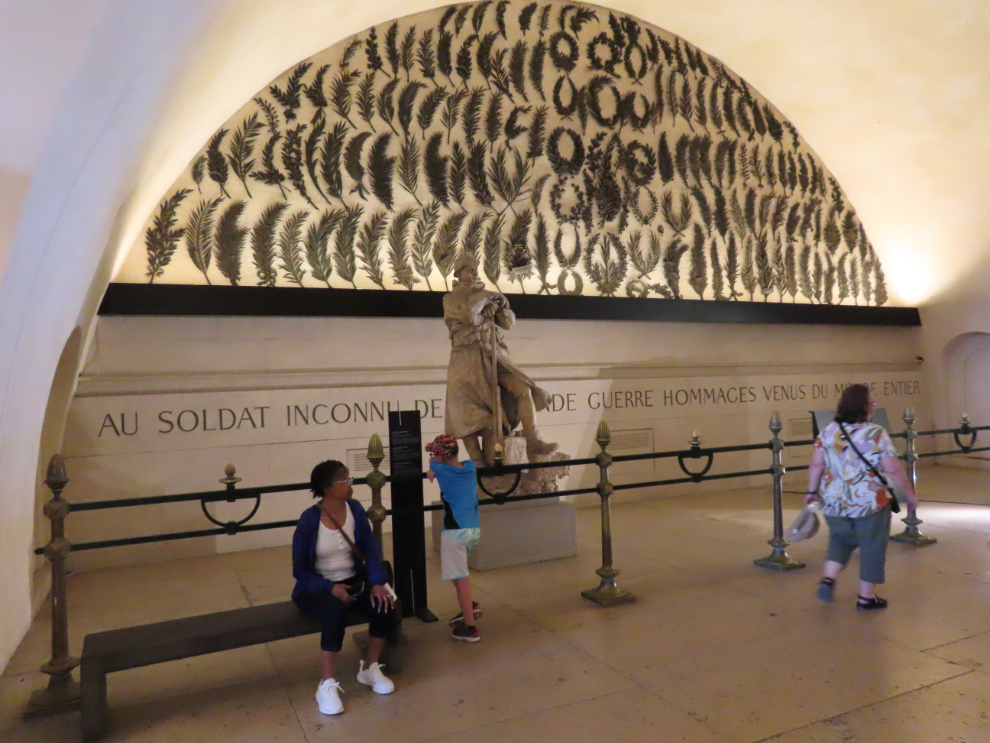 The war memorial in an upper room of the Arc de Triomphe.
