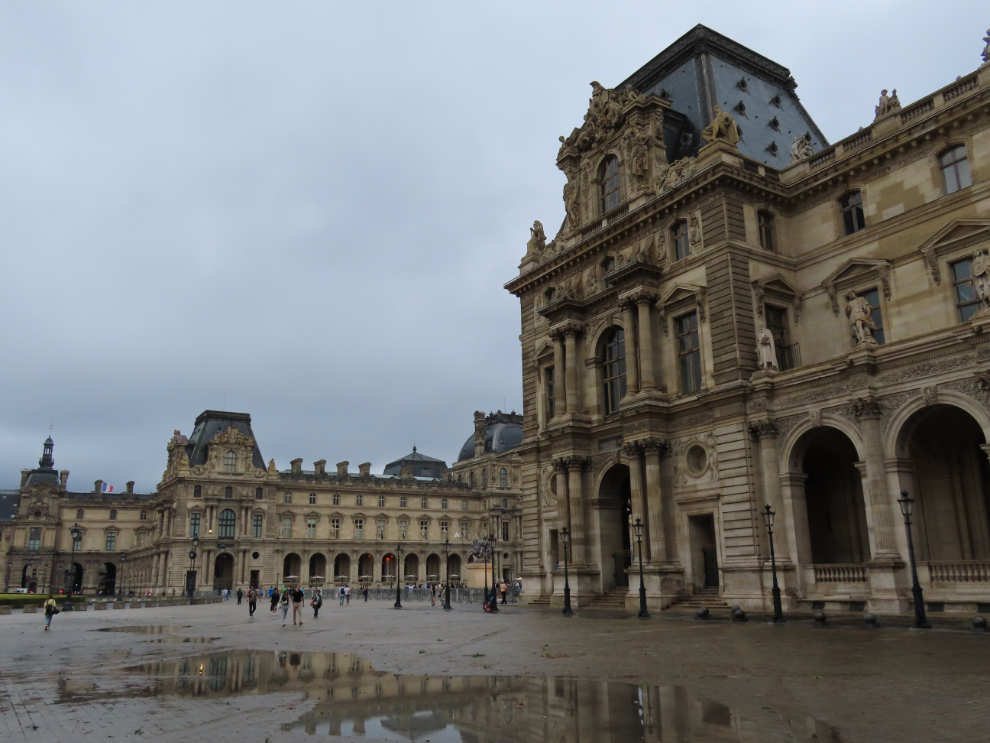 The courtyard of the Louvre in Paris.