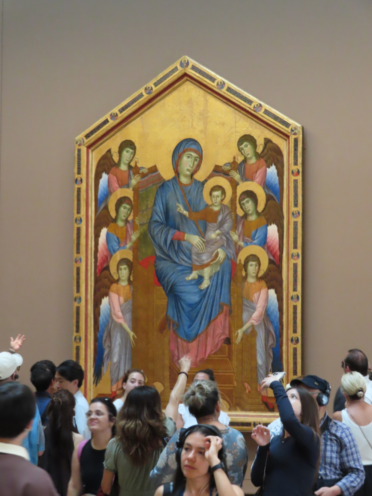 Madonna and Child by Cimabue , ca. 1280, at the Louvre Museum in Paris.
