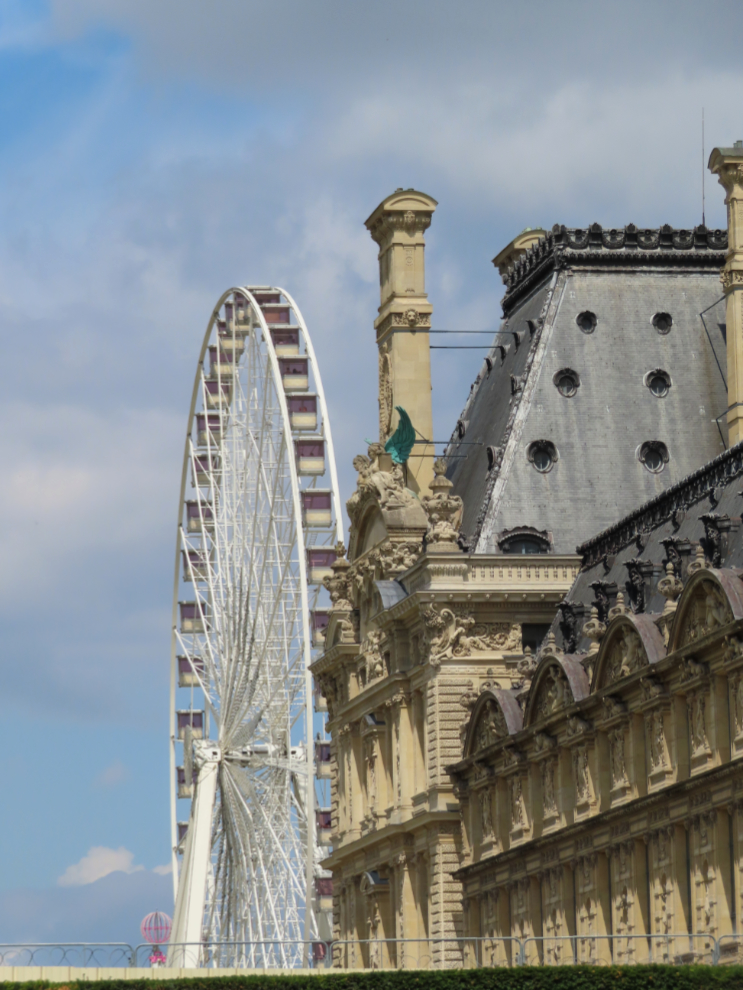 The ferris wheel at the Louvre in Paris.