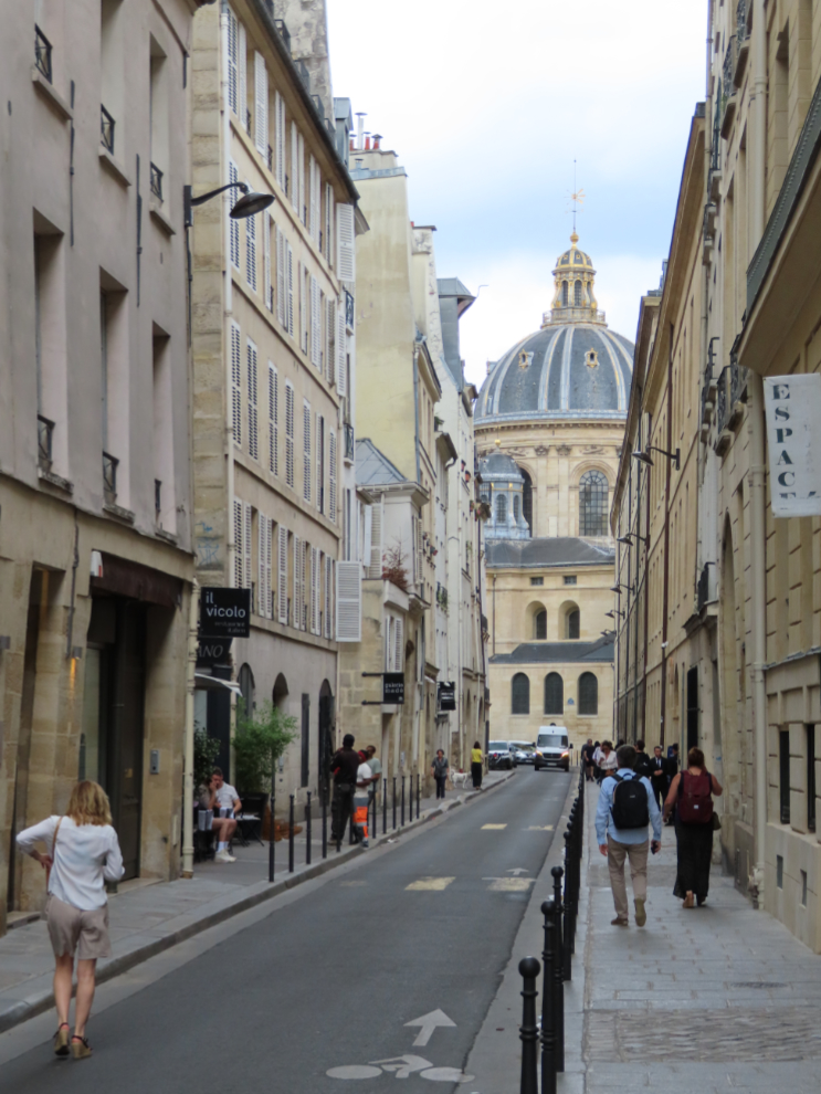 On a lovely walk from Hotel de Seine to Pont Neuf in Paris.