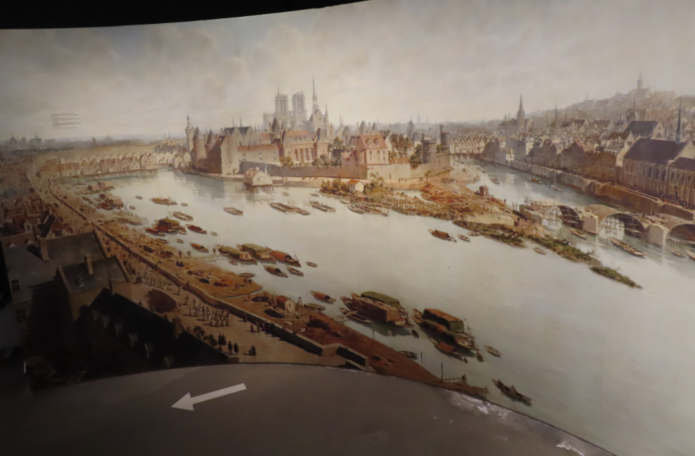 A look back to Île de la Cité inn Paris, in the 17th century when Pont Neuf was under construction.