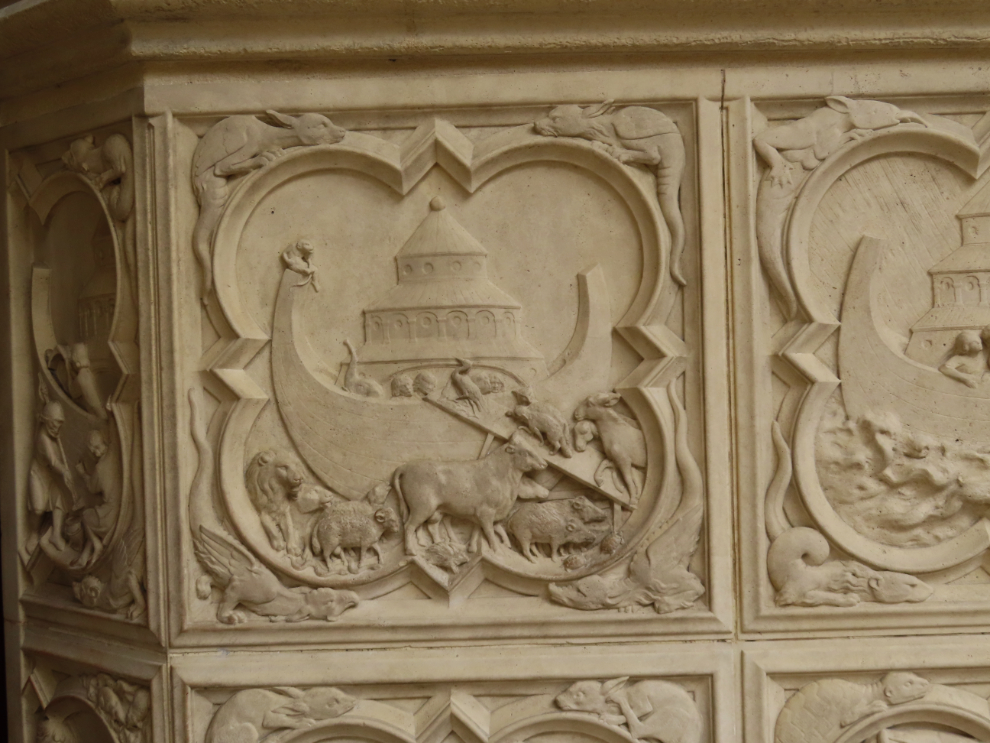 The story of Noah's Ark at Sainte-Chapelle in Paris.